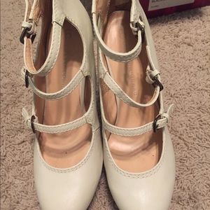 Cream high heels